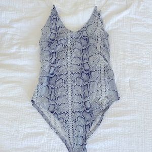 Snake print bodysuit